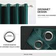 Load image into Gallery viewer, SWANCOCO Natural Linen Semi Elegant Grommet Top Sheer Curtains Dark Green, (52X84 Inch) 2 Panels