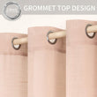 Load image into Gallery viewer, 2 Panels Natural Linen Semi Elegant Grommet Top Sheer Curtains Dusty Blush, (52X72 Inch)