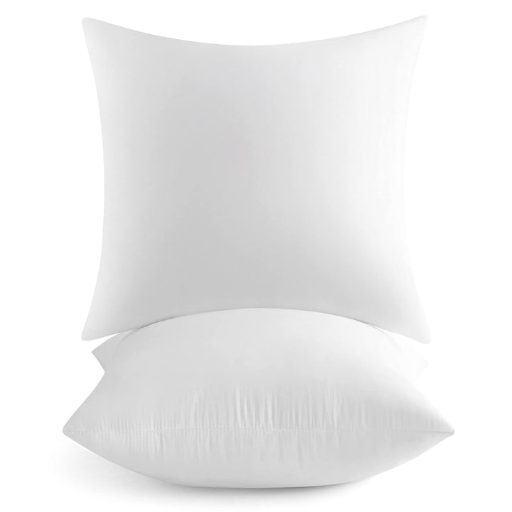 Full Virgin Microfiber with Cotton Cover Throw Pillow Inserts White 18x18 Inch