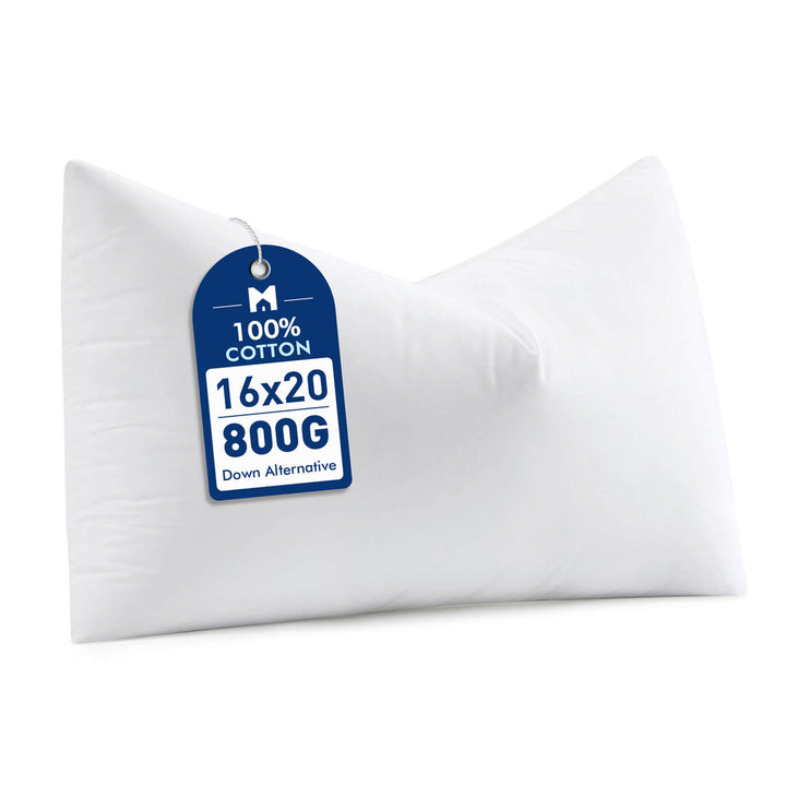 Fluffy Soft Down Alternative Pillow Insert White 16x20 Inch