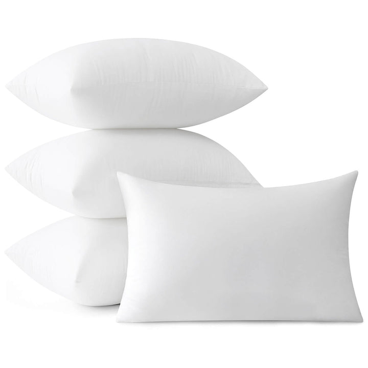 100% Virgin Microfiber with Cotton Cover Throw Pillow Inserts 12x20 Inch