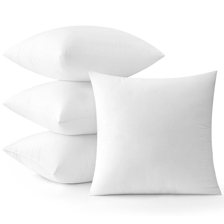 100% Virgin Microfiber with Cotton Cover Throw Pillow Inserts 16x16 Inch