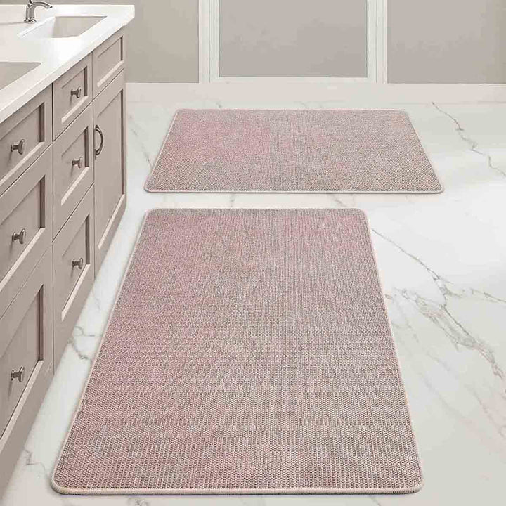 Ultra Thin Machine Washable Quick Dry Absorbent Bathroom Rugs Beige 24x36-inch