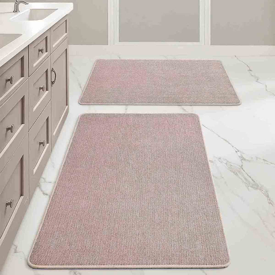 Ultra Thin Machine Washable Quick Dry Absorbent Bathroom Rugs Beige 24x36-inch