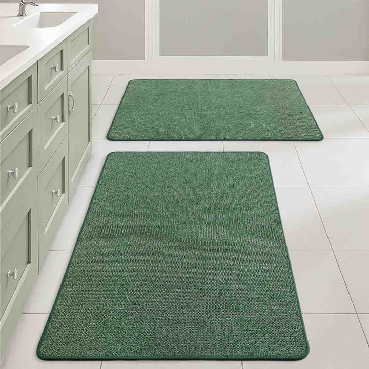 Non Slip Quick Dry Absorbent Machine Washable Bath Rug Green 24x36-inch