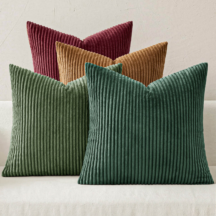 New Corduroy Mordern Nordic Pillow Covers Christmas Green 18x18-inch