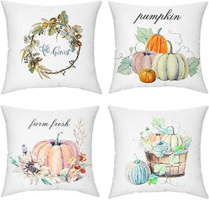 Autumn Farmhouse Cushion Covers 4 Pack
