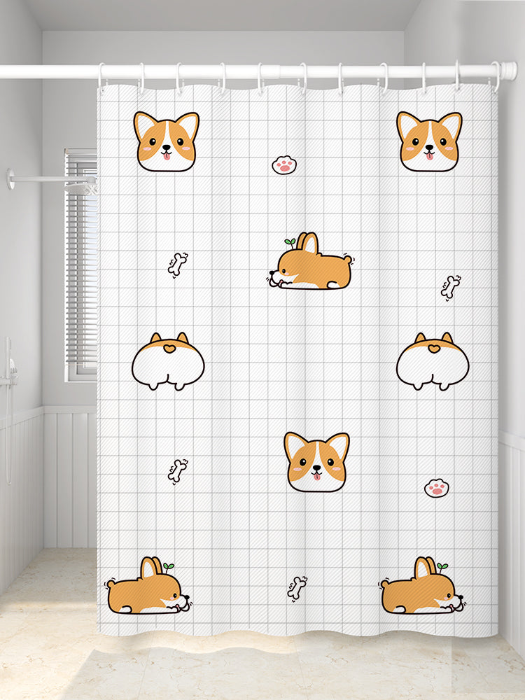 SWANCOCO Shower curtains Cute Pattern 1 Pack