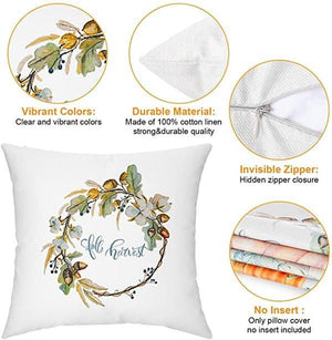 Autumn Farmhouse Cushion Covers 4 Pack