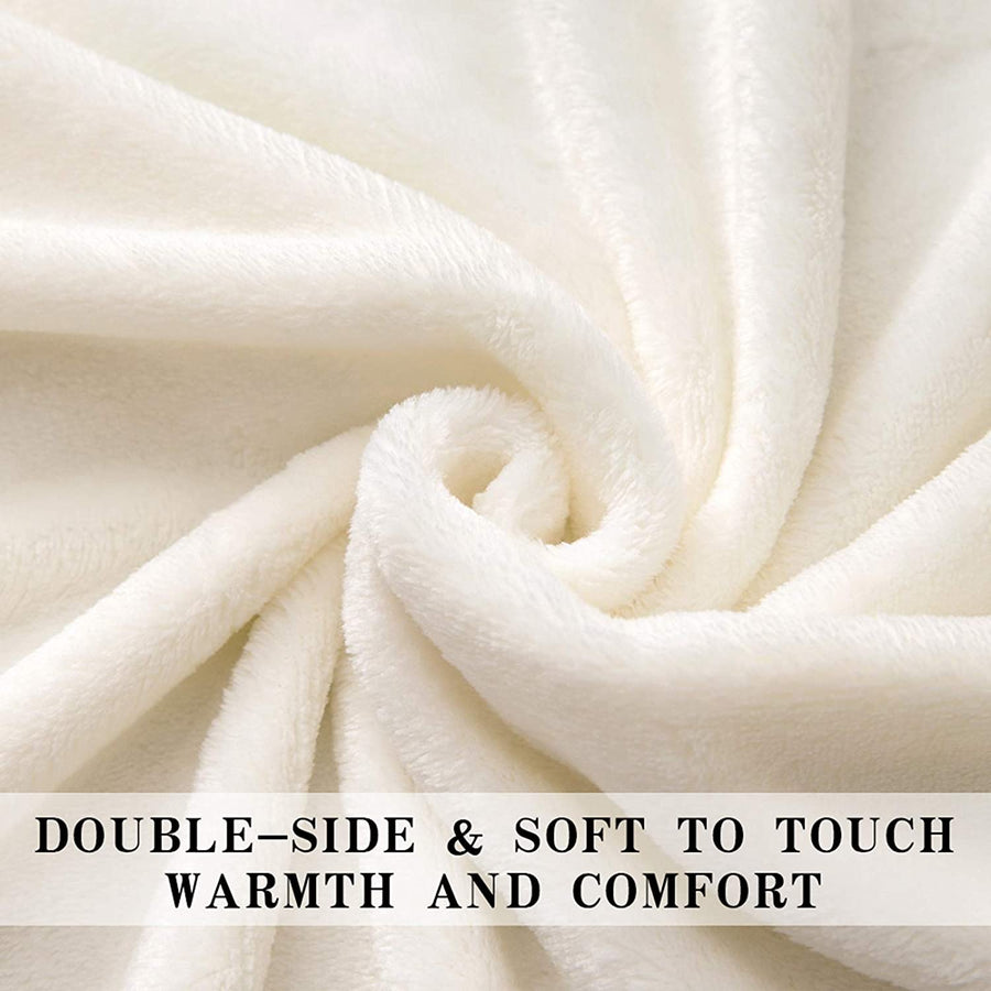 SWANCOCO Baby blankets/Lap blankets/Lap rugs Cream White 1 pack