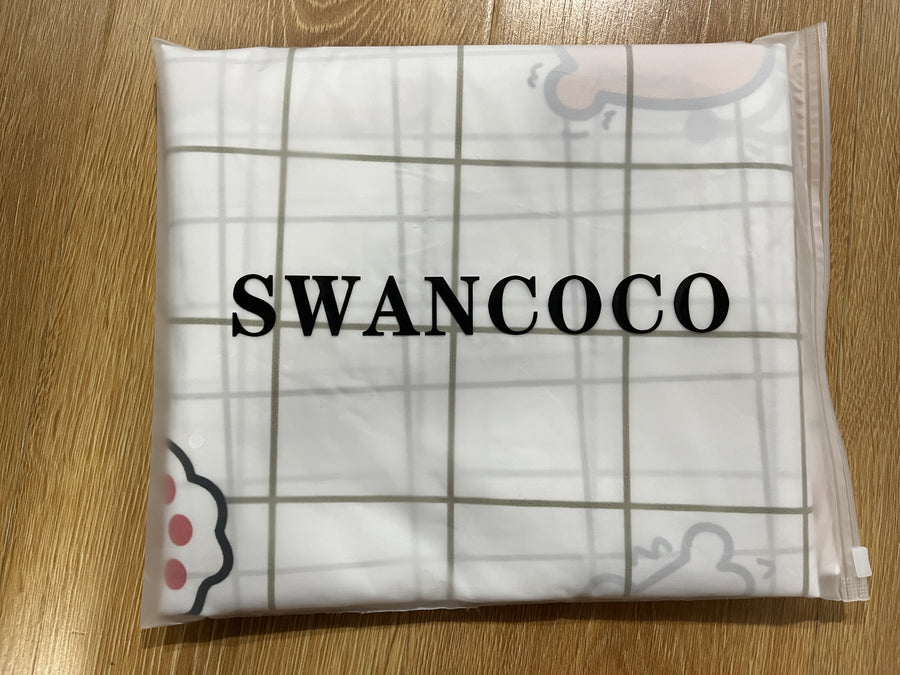 SWANCOCO Shower curtains Cute Pattern 1 Pack