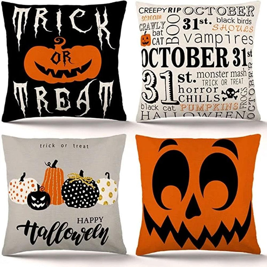 Halloween Time Cushion Covers 4 Pack