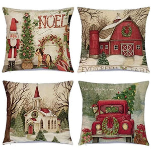 Holiday Time Cushion Covers 4 Pack